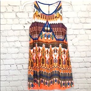 GIANNI BINI   /tribal print sleeveless shift dress